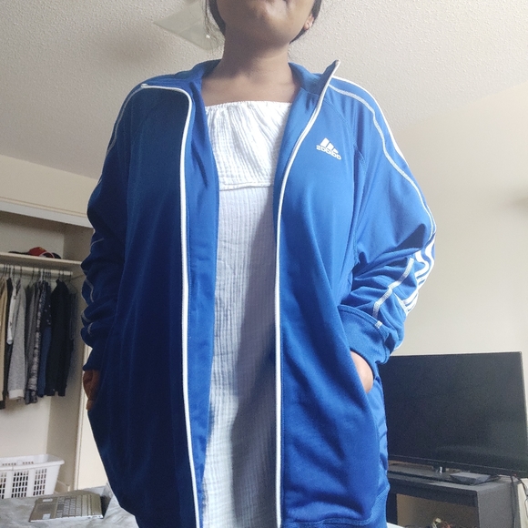 Adidas Blue Zipper Jacket - Picture 3 of 7